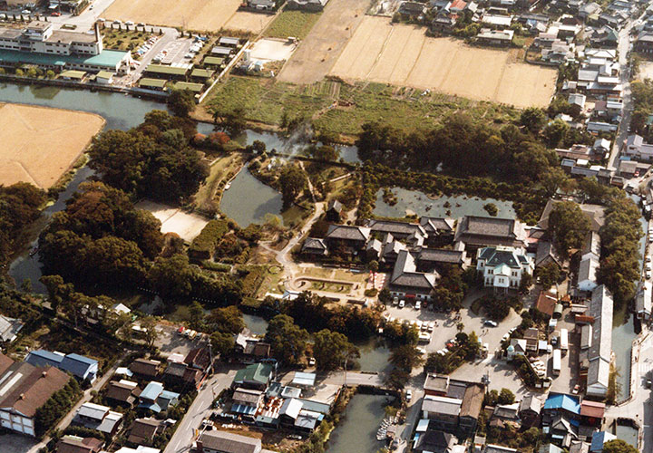 旅館「御花」航空写真　1970年代（昭和50年代）